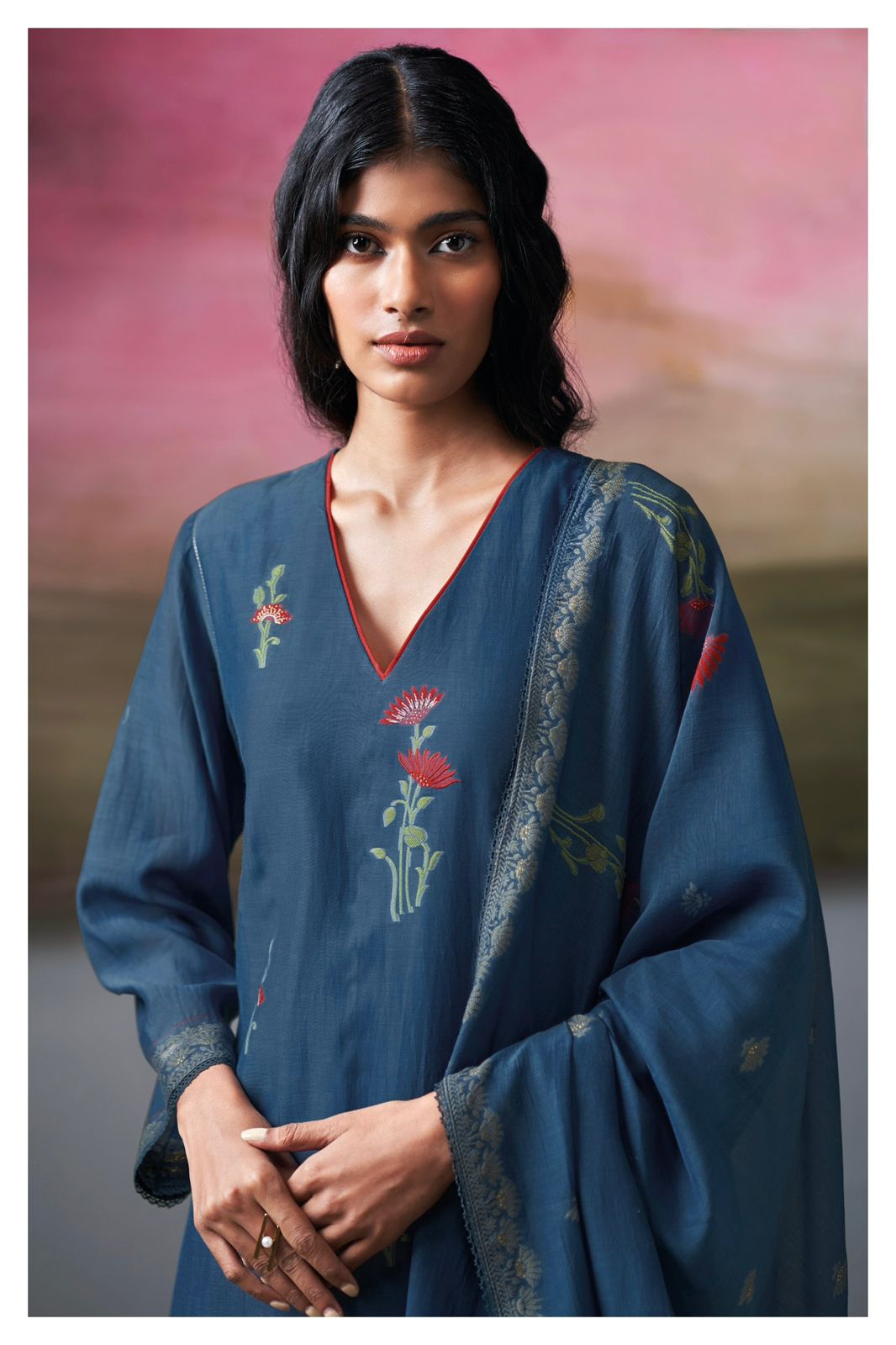 Ganga Mulmul jamdani Suit Set