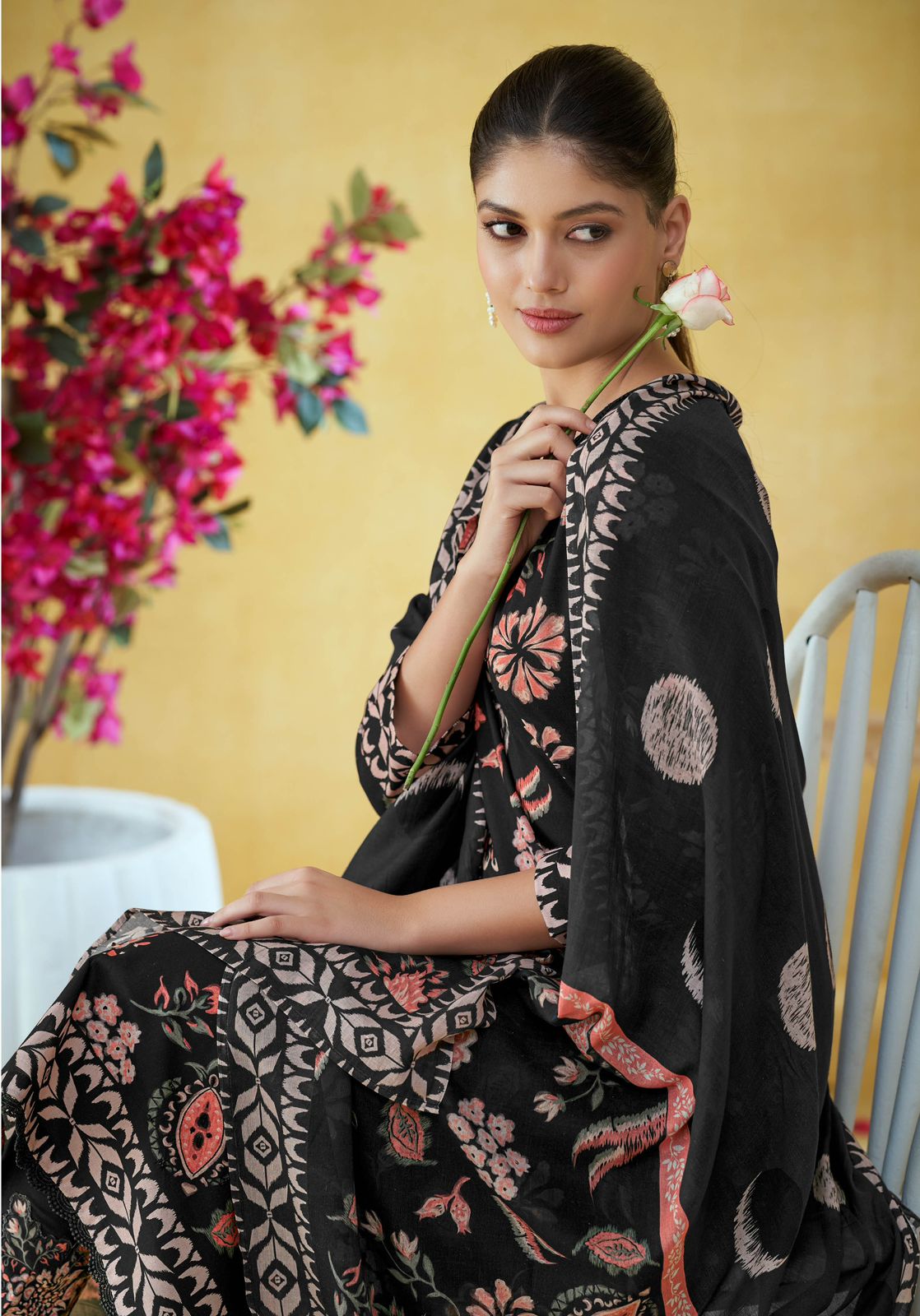Beautiful Cotton Crocia Suit