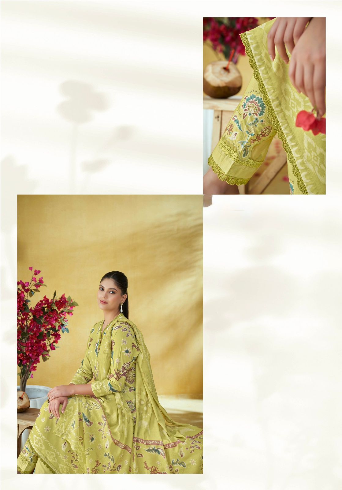 Beautiful Cotton Crocia Suit