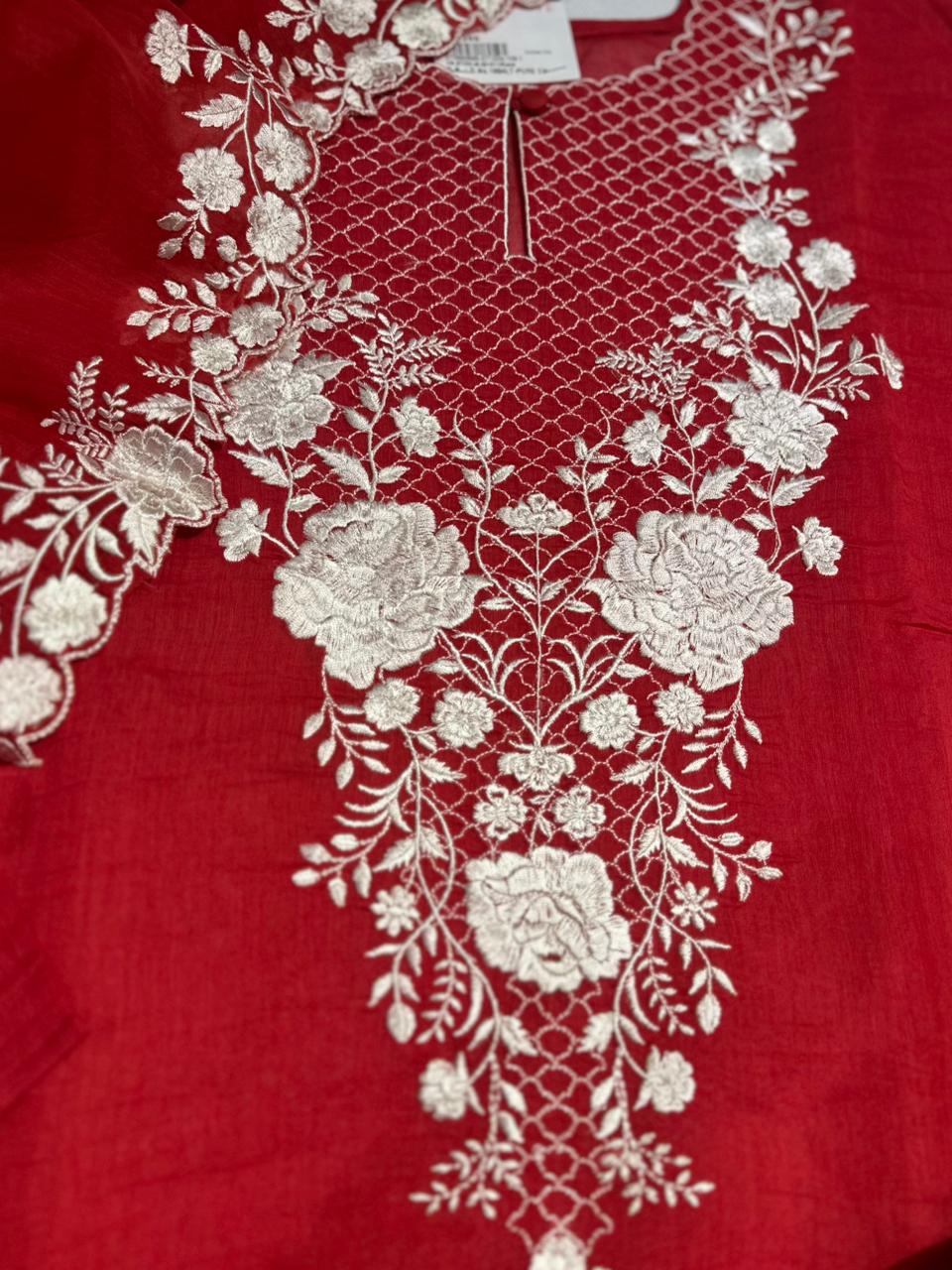 Pure Mulmul Thread Embroidery Suit Set