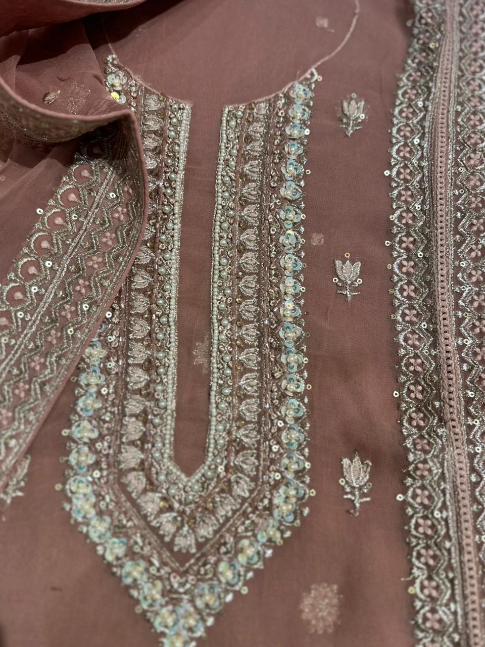 Georgette Hand Embroidery Suit Set