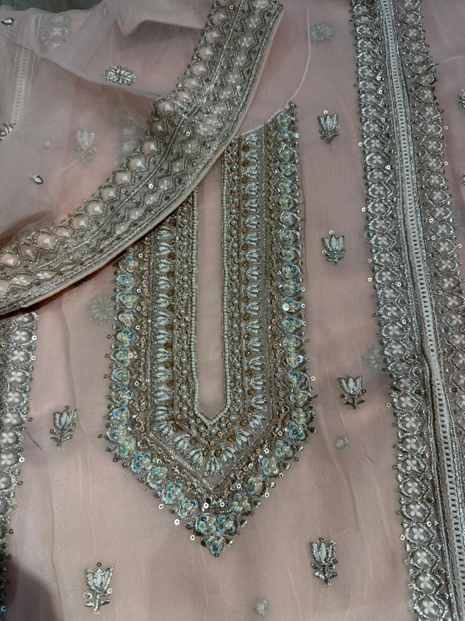 Georgette Hand Embroidery Suit Set