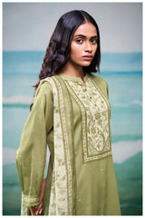 Ganga Lawn Cotton Embroidery Suit Set
