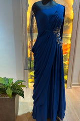 Royal Blue Drape Dress