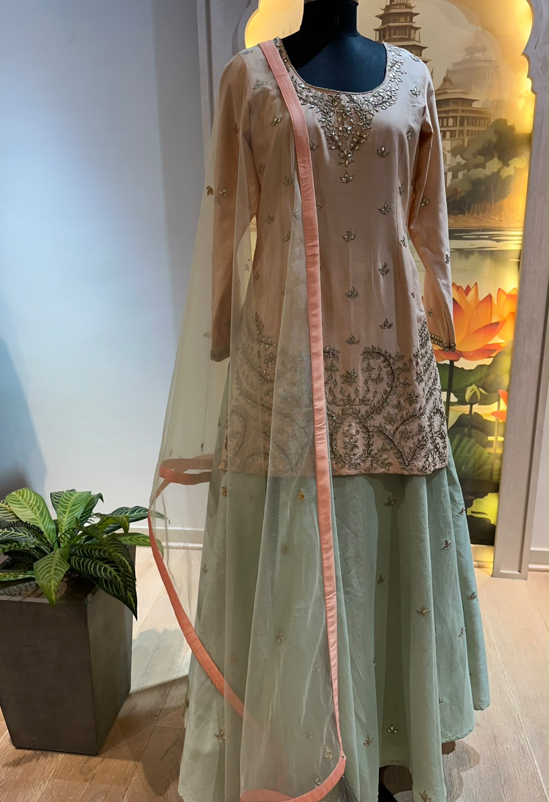 Elegant Embroidered Lehenga Set