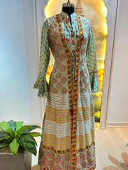 Elegant Printed Long Gown