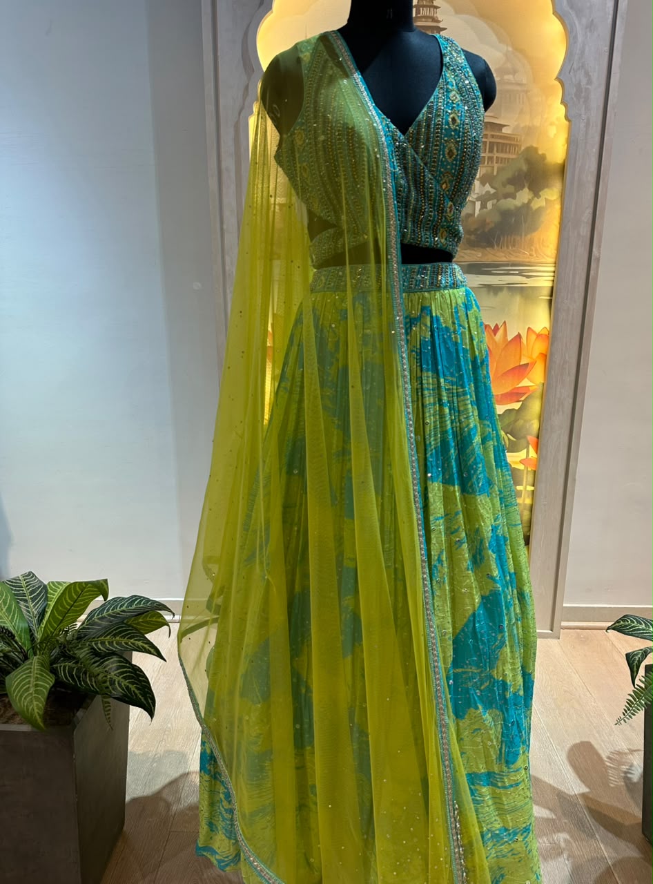 Embroidery Hand Work Lehenga Set