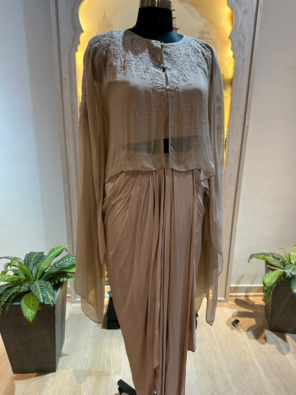 Drape With Cape Dress