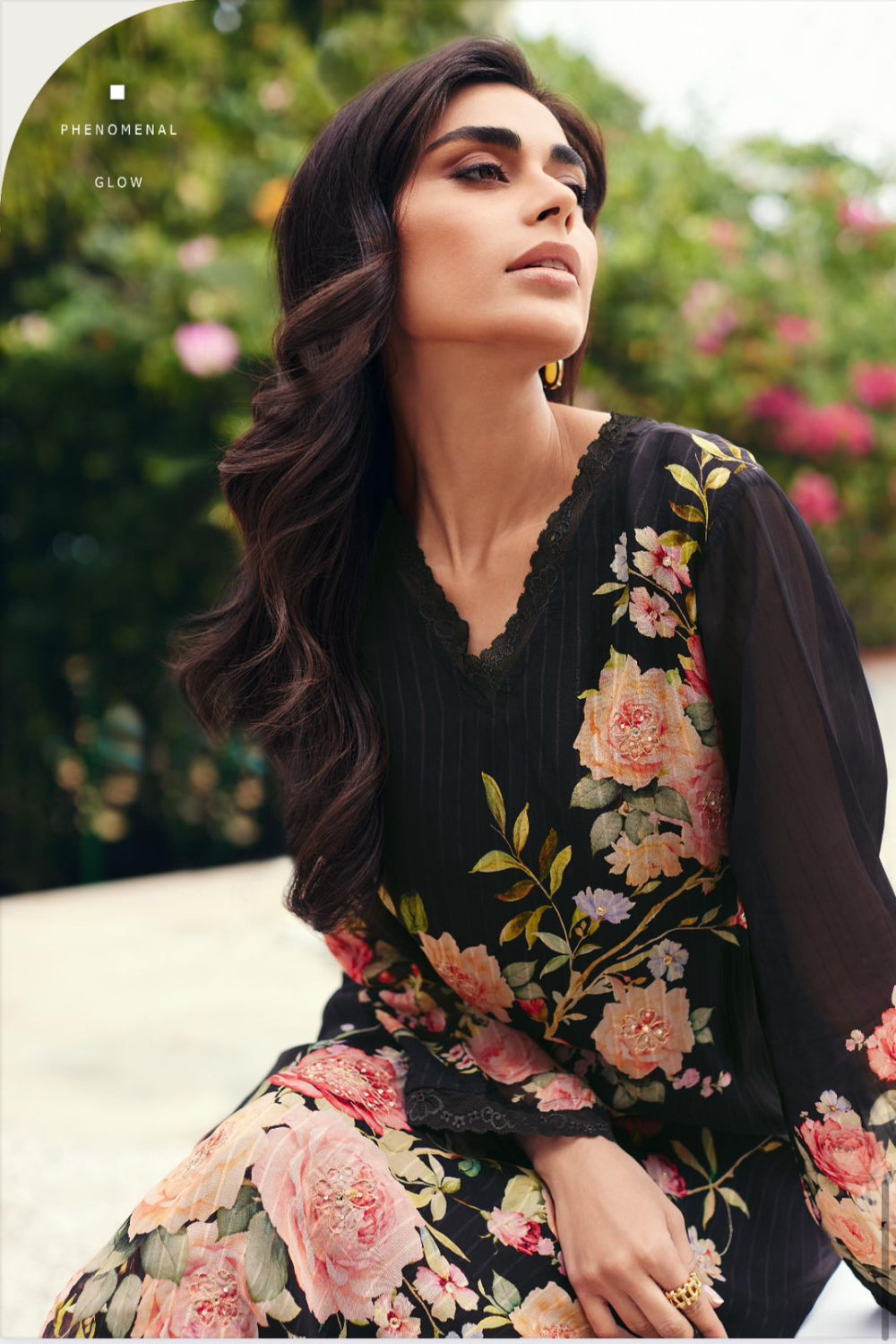 Chinnon Chiffon with Hand Embroiderery Kurta Set