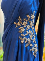 Royal Blue Drape Dress