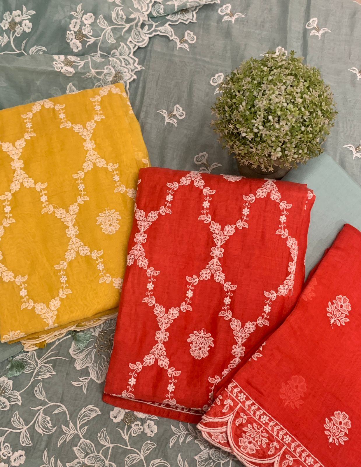 MulMul with Thread work kurta set
