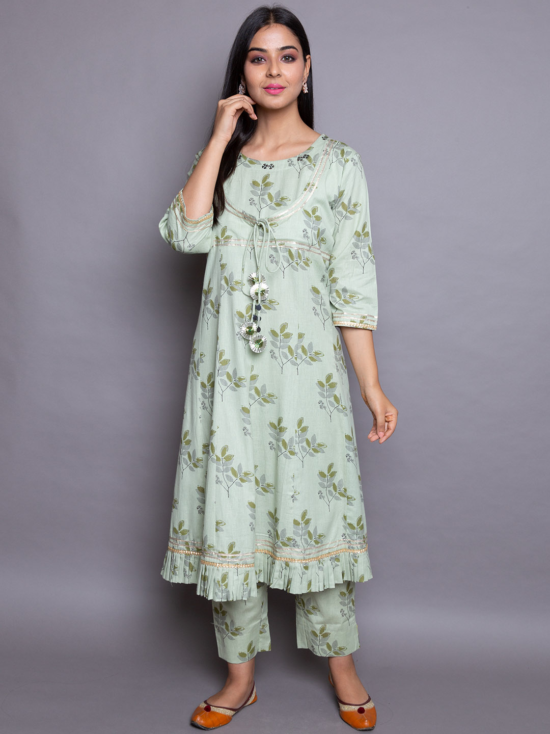 Anarkali Floral Printed Palazzo Suit Set - Everbloom India – EverBloom